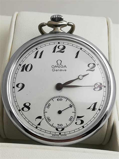 omega silver pocket watch|omega geneve pocket watch value.